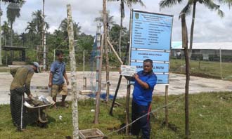 Lapangan Volly Desa Bangun Harjo Jaya Sudah Bisa Difungsikan